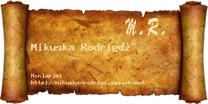 Mikuska Rodrigó névjegykártya